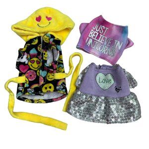 Justice Plush Stuffed Animal Clothes Clothing Outfit Lot Robe Dress Unicorn